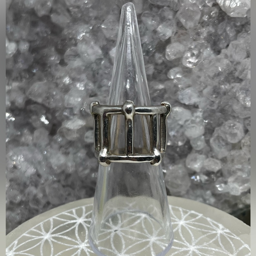 Vintage Artisan Brutalist Cage Style Ring